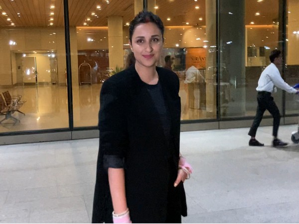 Indian actress Parineeti Chopra returns to Mumbai