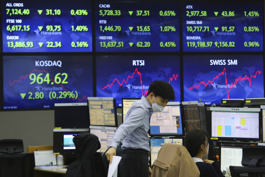 Asia stocks follow Wall St. down after weaker US jobs data