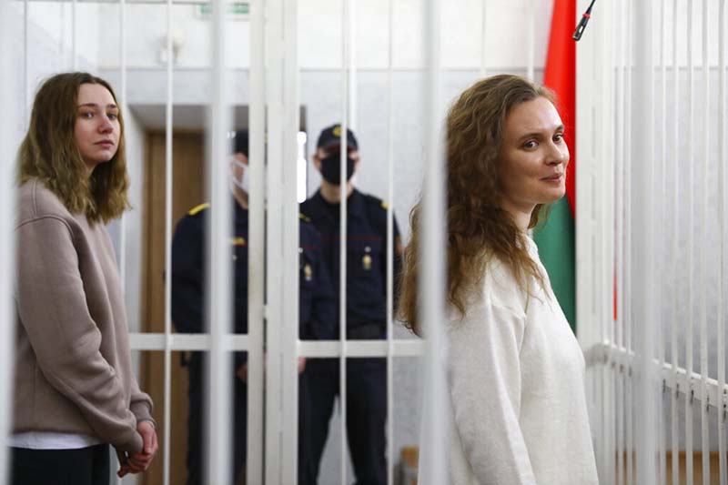 2 Belarusian journalists sent to prison for covering protest