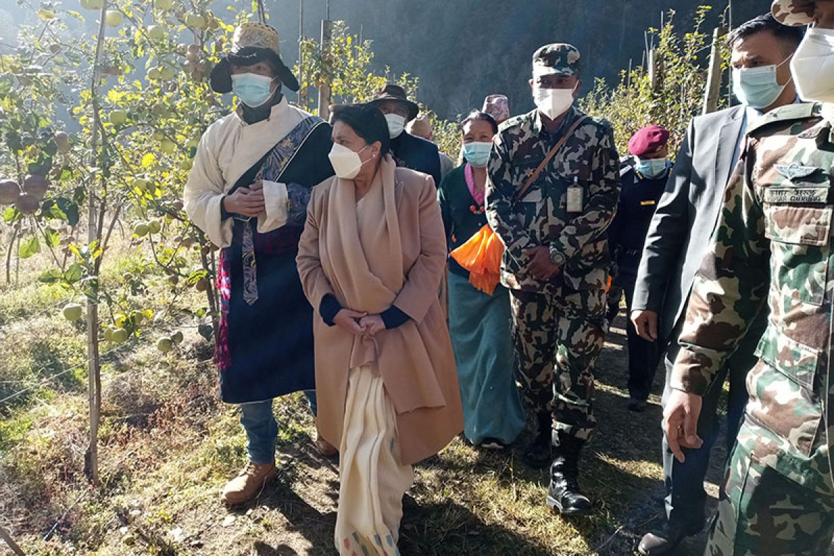 President Bhandari in Pokhara