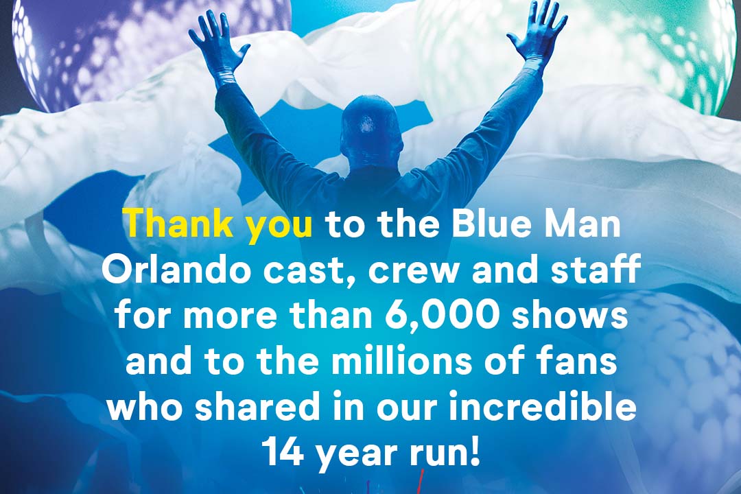 Blue Man Group ending its 14-year run at Universal Orlando