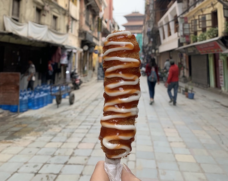 Corn Dog: The hot cakes of Basantapur