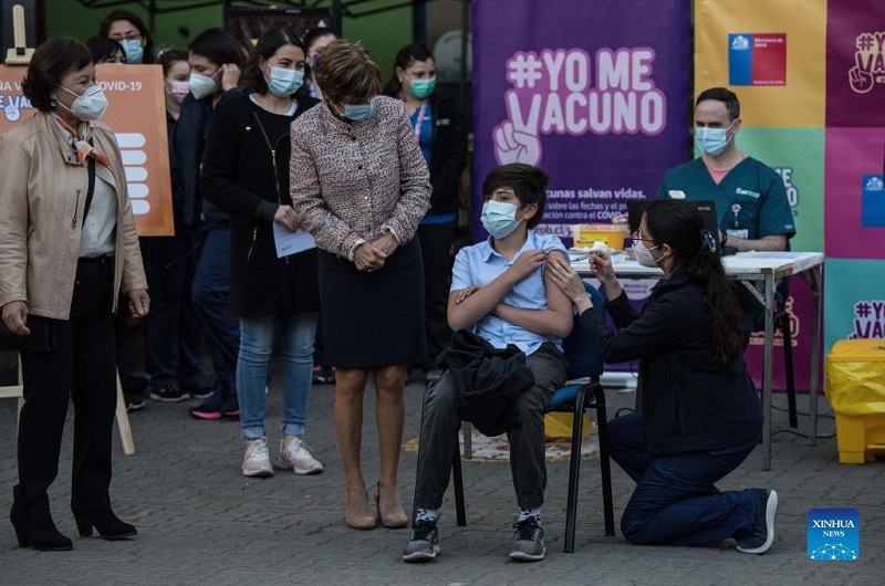 Chile begins vaccinating six to 11 year-olds against COVID-19