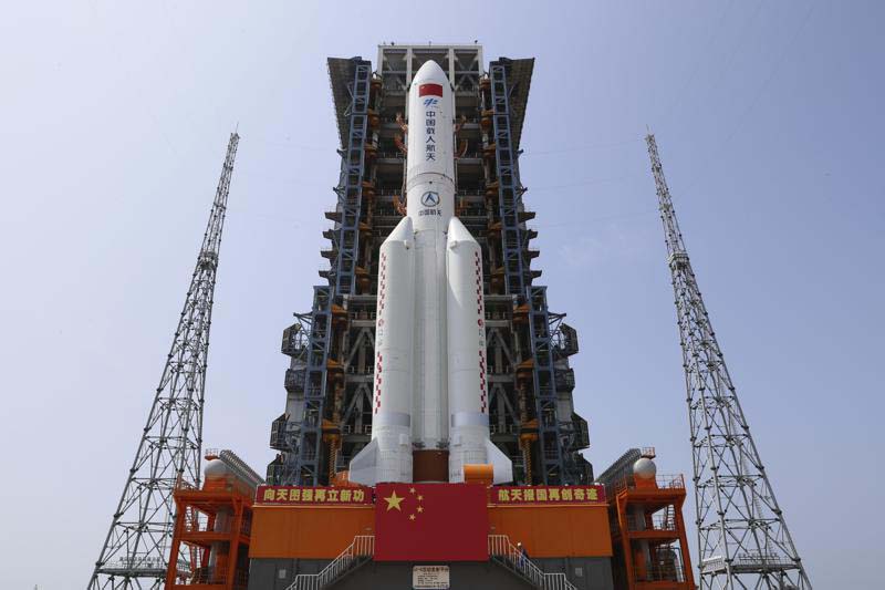 China prepares space station core module launch