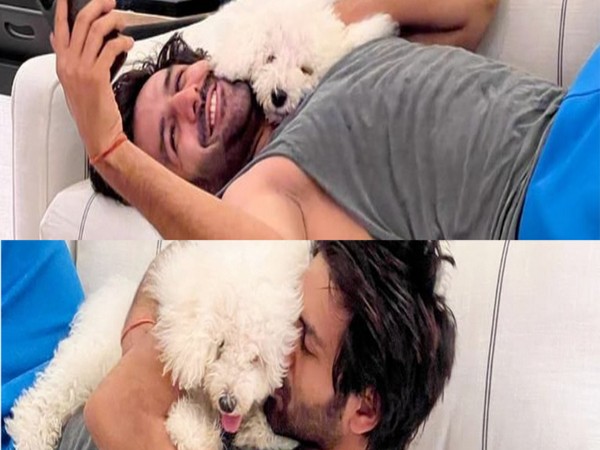 Kartik Aaryan with his furry friends