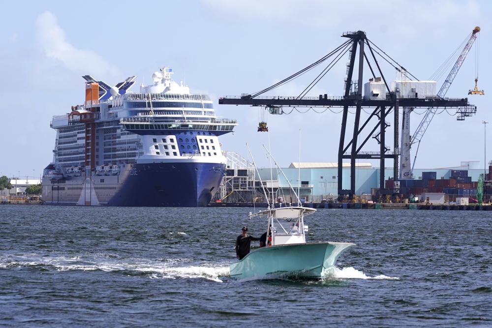 1st post-pandemic cruise ship from US sails away