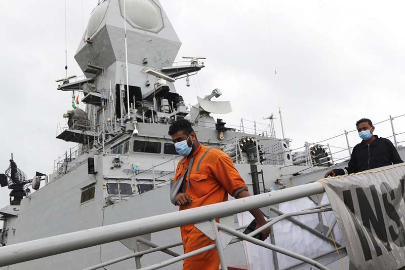 Indian navy recovers 22 bodies from barge that sank in storm