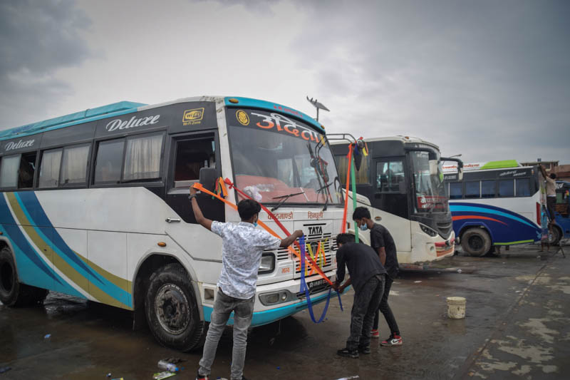 In Pictures: Redecoration of vehicles, a celebration of Vishwakarma Puja