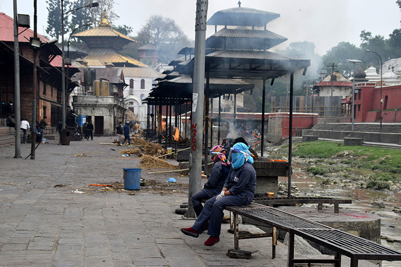 Pictures of Aryaghat during the prohibitory order