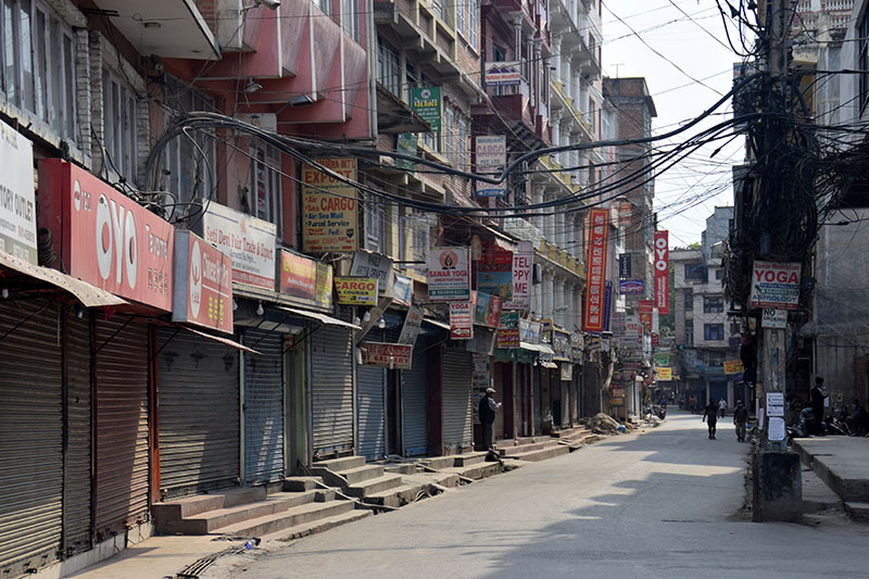 Tourism hub Thamel wears a deserted look due to COVID