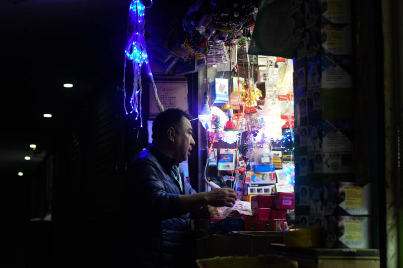 In pictures: Selling lights for Tihar in the valley