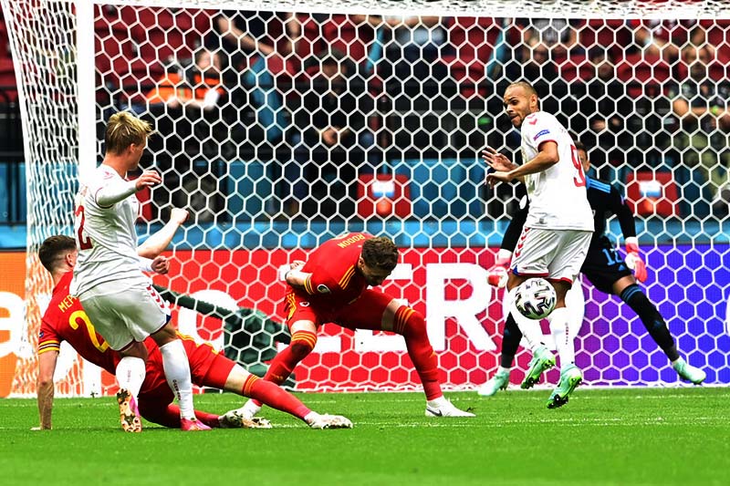 Denmark beat Wales 4-0 at Euro 2020