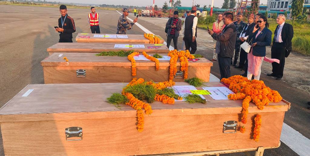 Bodies of four Nepalis killed in Israel handed over to their families