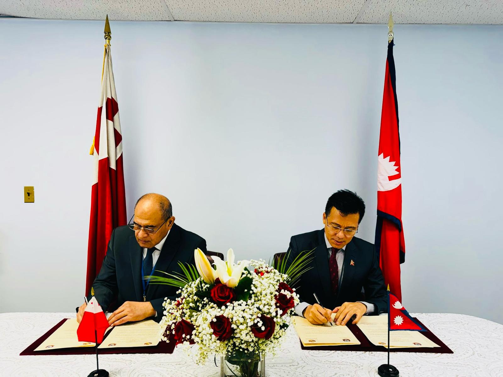 Nepal and Tonga established diplomatic relations