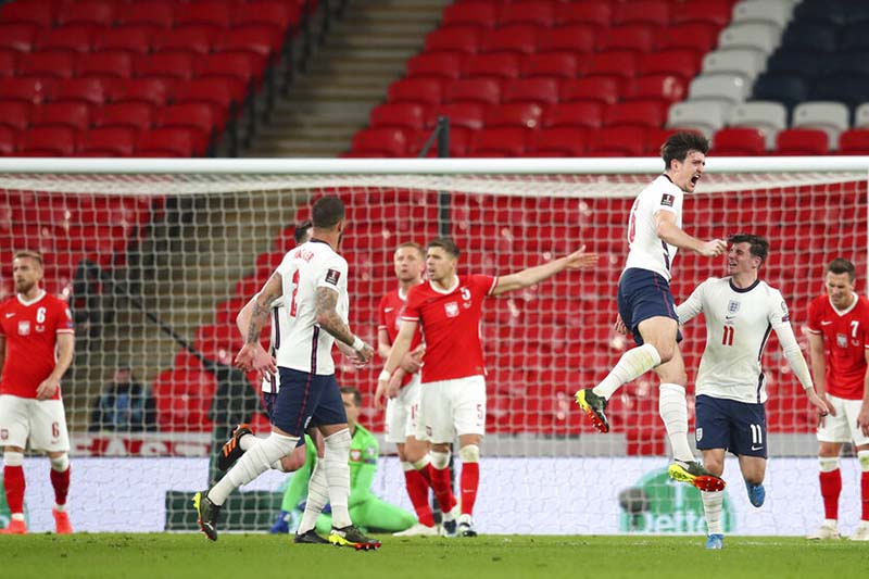 Maguire nets after Stones’ mistake, England beat Poland 2-1