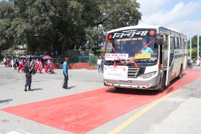 Bus rapid transit service launches from Ratnapark to Suryabinayak