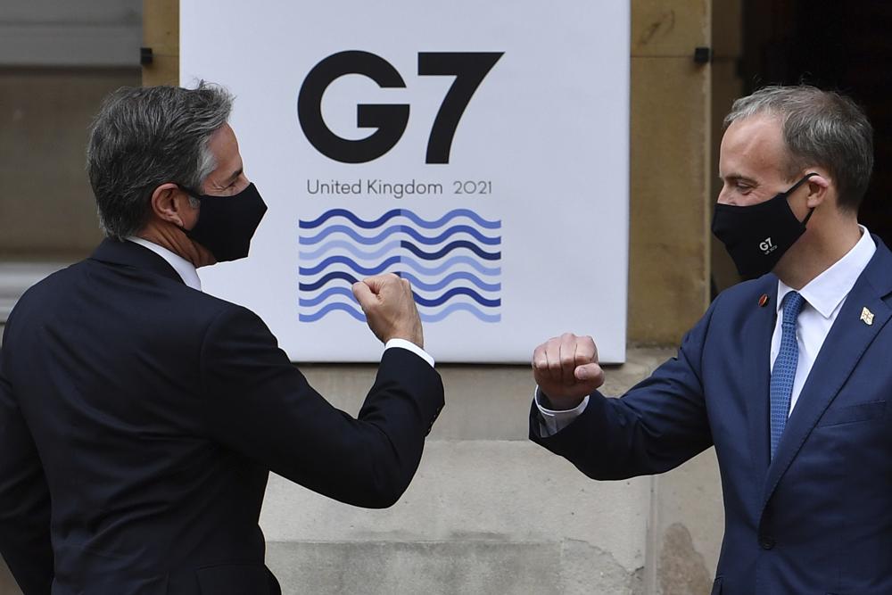 G7 foreign ministers meet face-to-face after pandemic pause