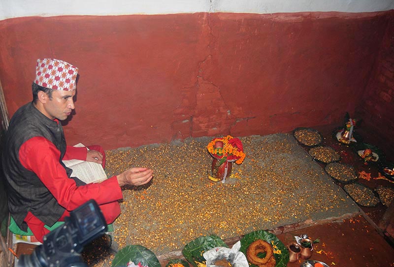 Ghatasthapana observed in Dashain Ghar