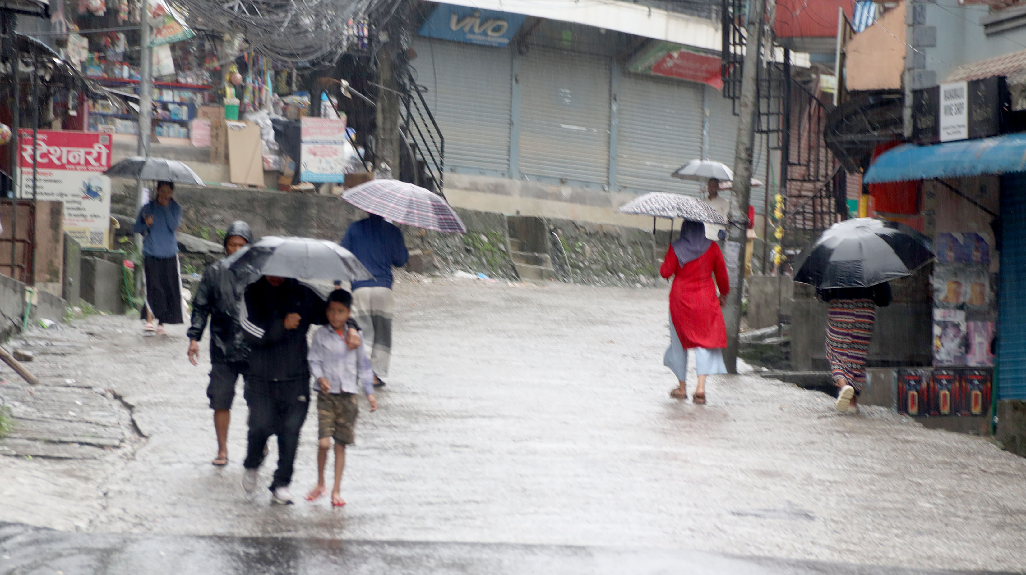 Rainfall taking place all over the country