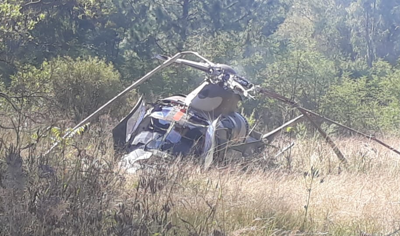 Helicopter crash, injured pilot out of danger