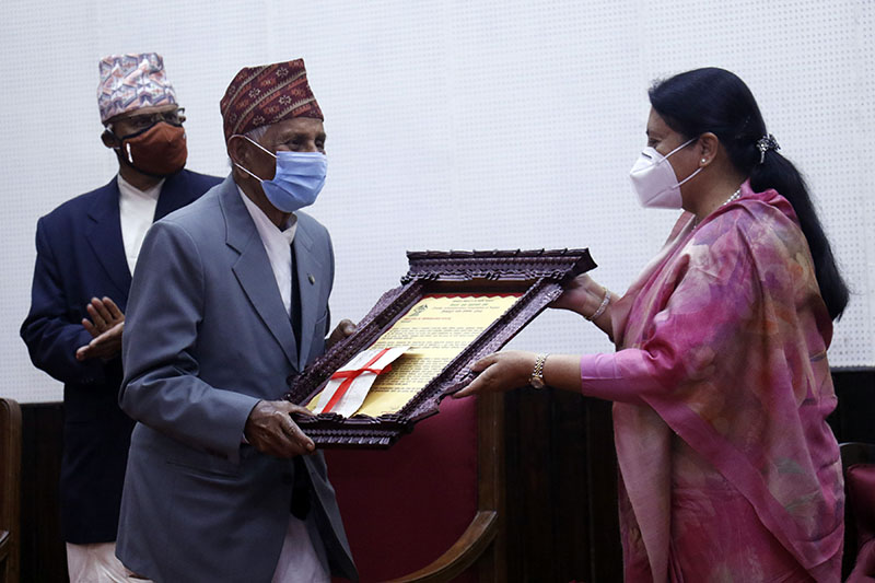 President Bhandari bestows ‘Hem Bahadur Malla Award’ on Dr Das