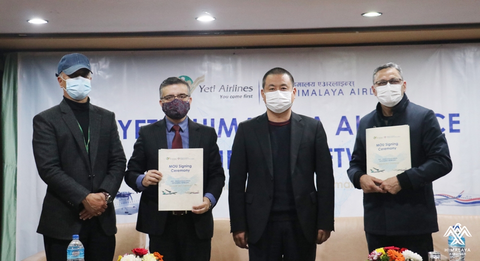 Himalaya Airlines & Yeti Airlines enter into business collaboration