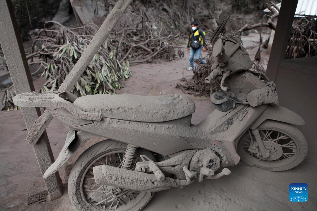 Aftermath of Semeru volcano eruption in Lumajang, Indonesia