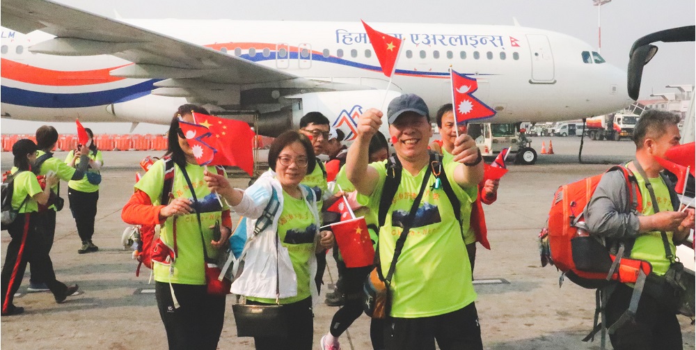 180 Chinese tourists arrive on chartered flight on New Year