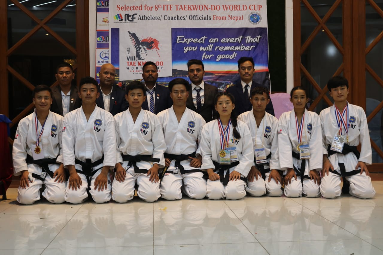 Team Nepal leaves for India for ITF Taekwondo Championship