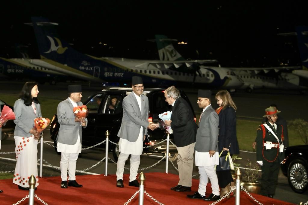 UN Secretary-General Guterres arrives in Kathmandu