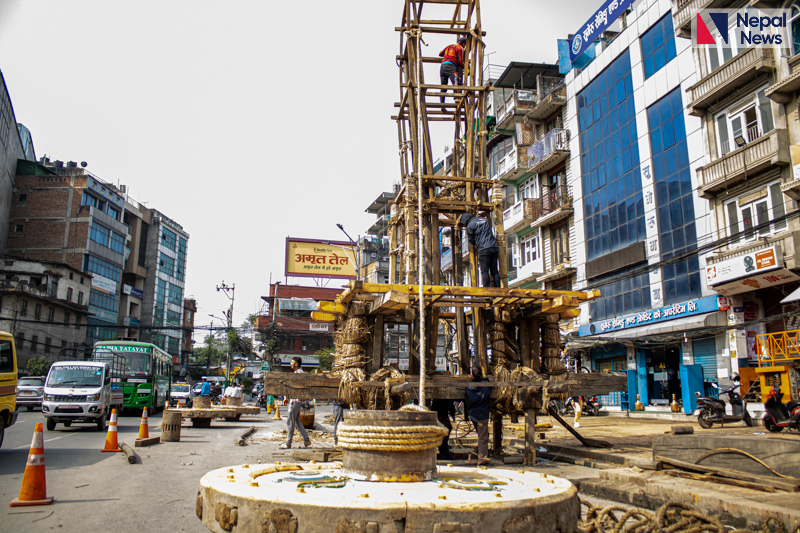 Rato Machindranath: Construction of the chariot begins