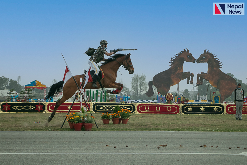 Horse procession observation from President Bhandari