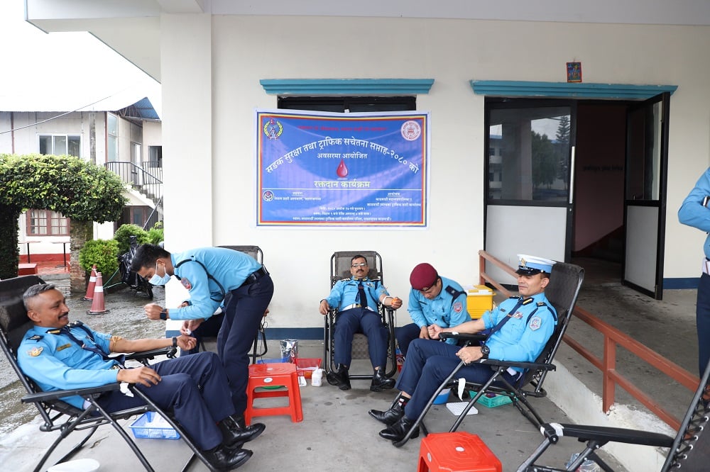 Blood donation held on Traffic Week