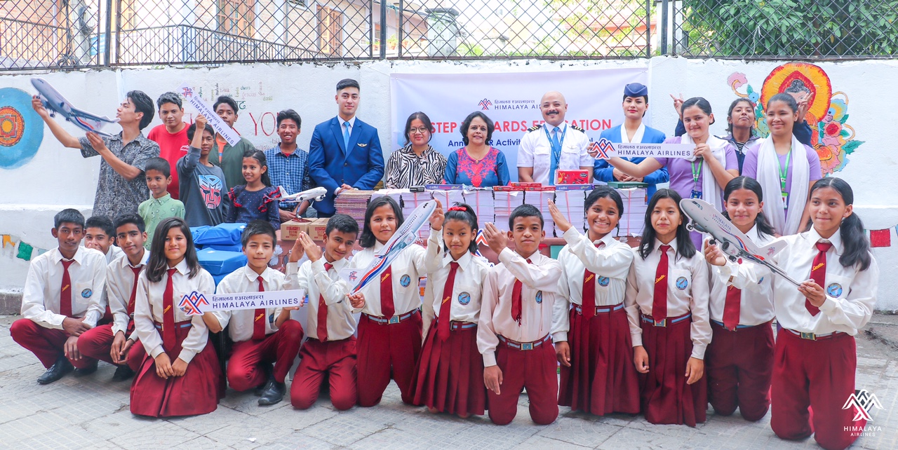 Himalaya Airlines provides yearlong educational supplies