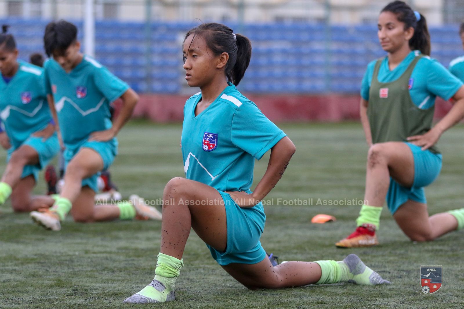 Nepali team practice for SAFF Women’s Championship