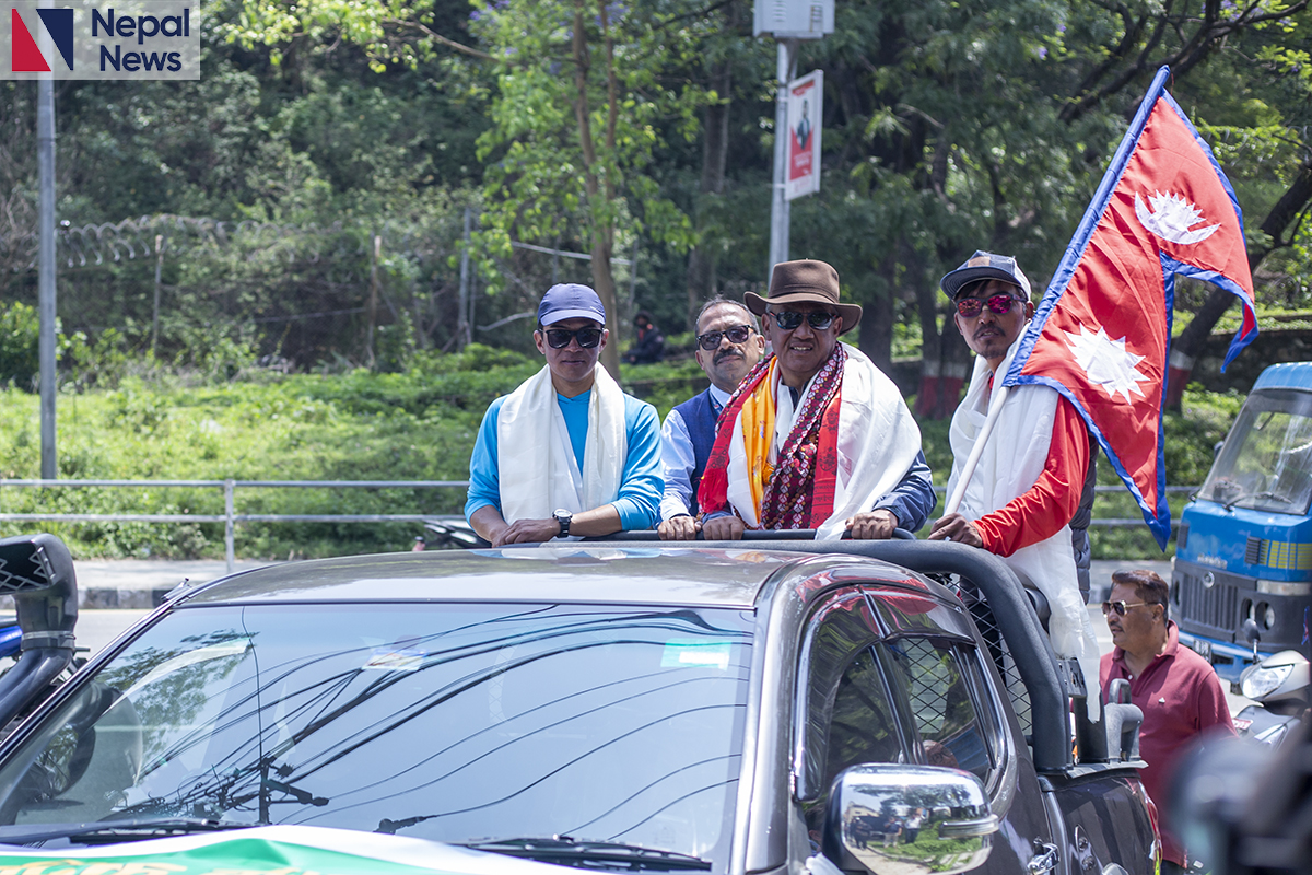 Glimpses -Senior tourism entrepreneur Sherpa warmly welcomed in Kathmandu today