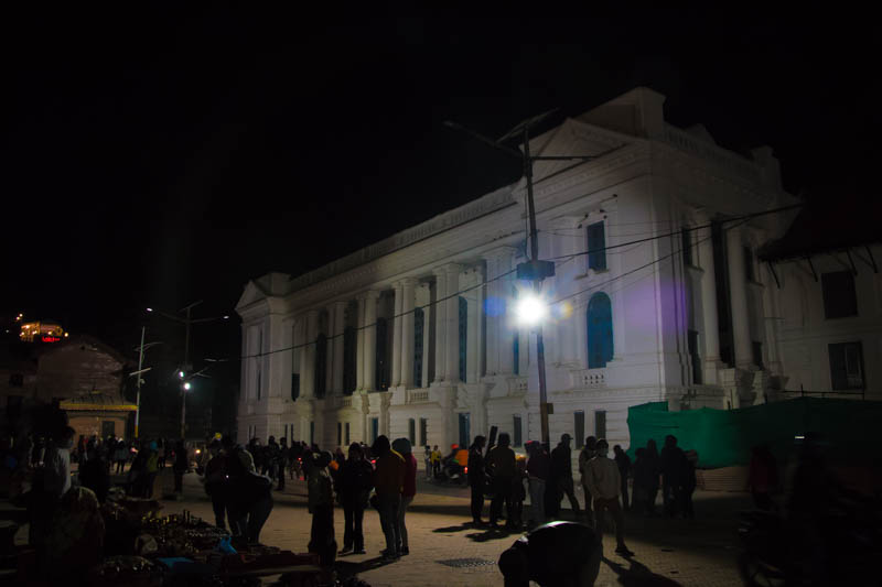 Night view of Basantapur