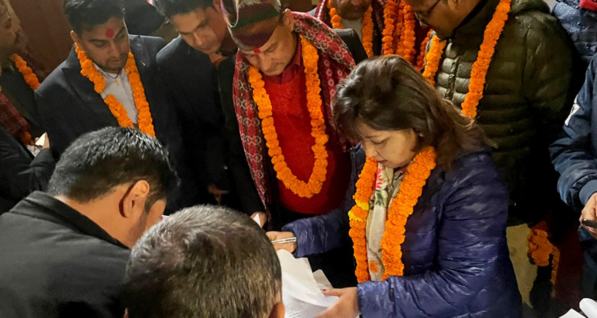 PM Deuba registered candidacy through Arju Rana