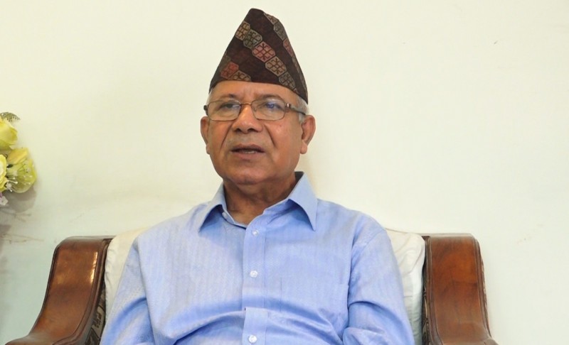 Madhav Kumar Nepal registers candidacy for HoR member