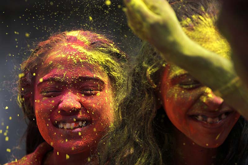 Holi festival being celebrated in Terai today