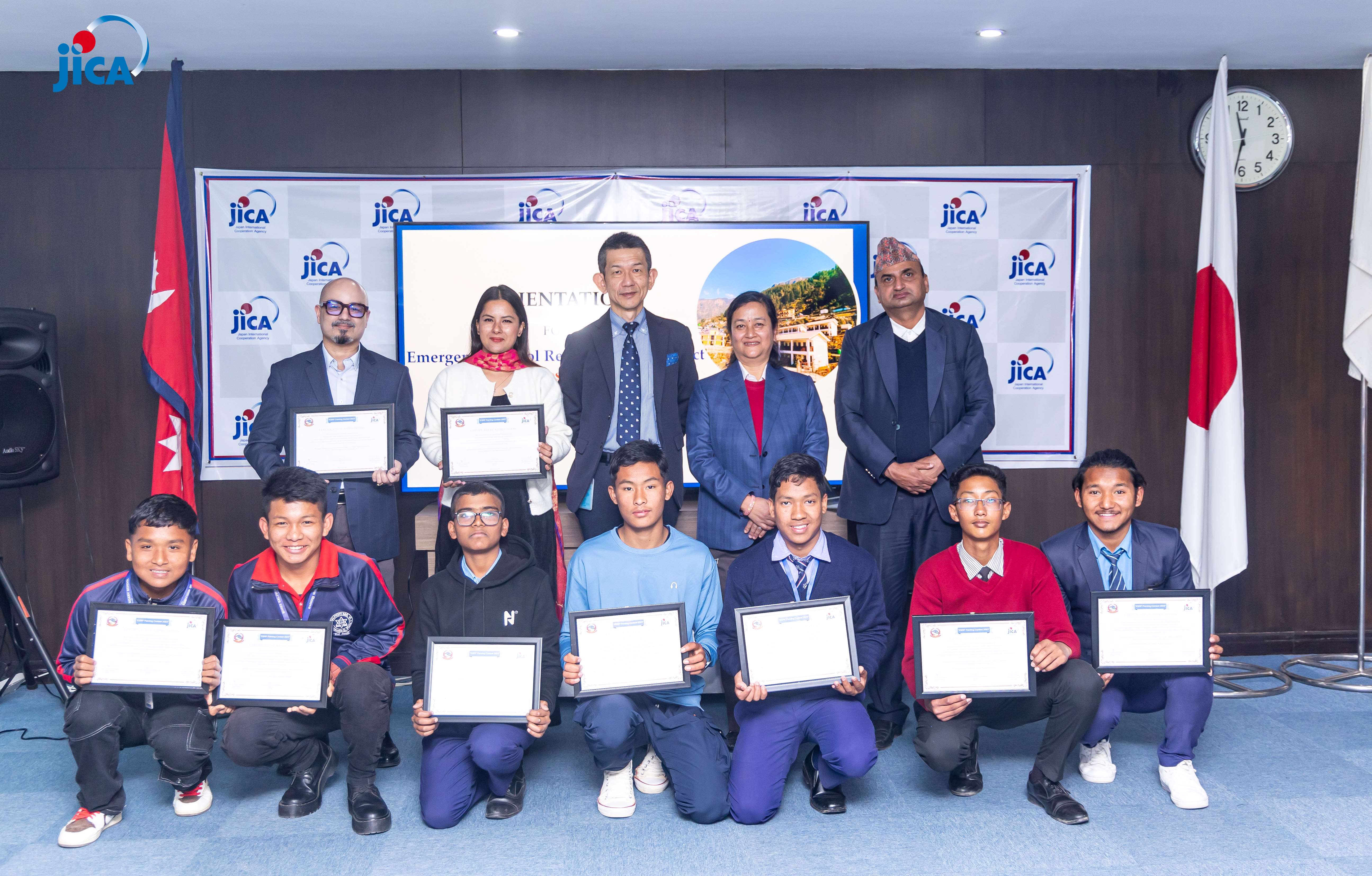 JICA Nepal felicitates winners of the ESRP Painting Contest 2023