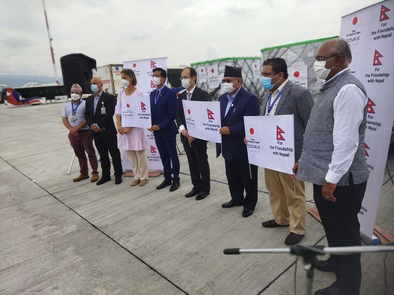 Second batch of vaccines donated by Japan arrives in Kathmandu