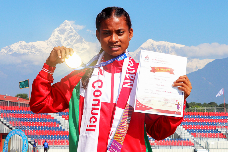 9th National Games: Army’s Jayarani wins third gold, national record in long jump