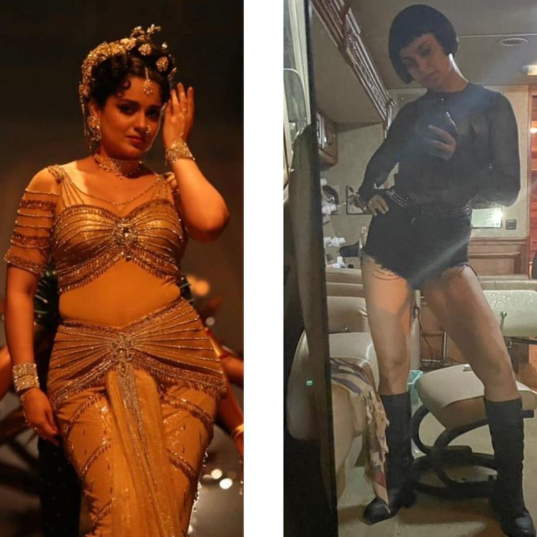 Kangana gives glimpse of her different looks from “Thalaivi’,’Dhaakad’