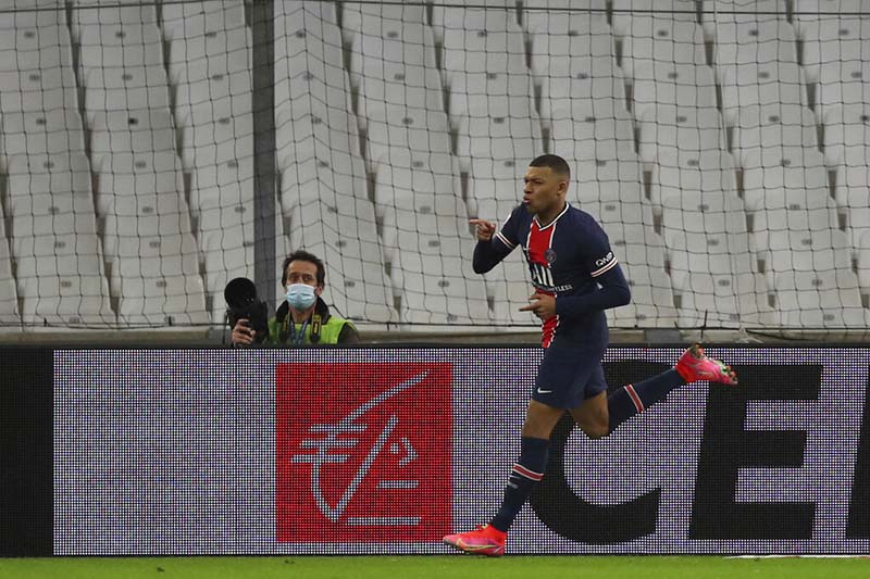 Mbappe scores as PSG beat Marseille 2-0, Lille stays top