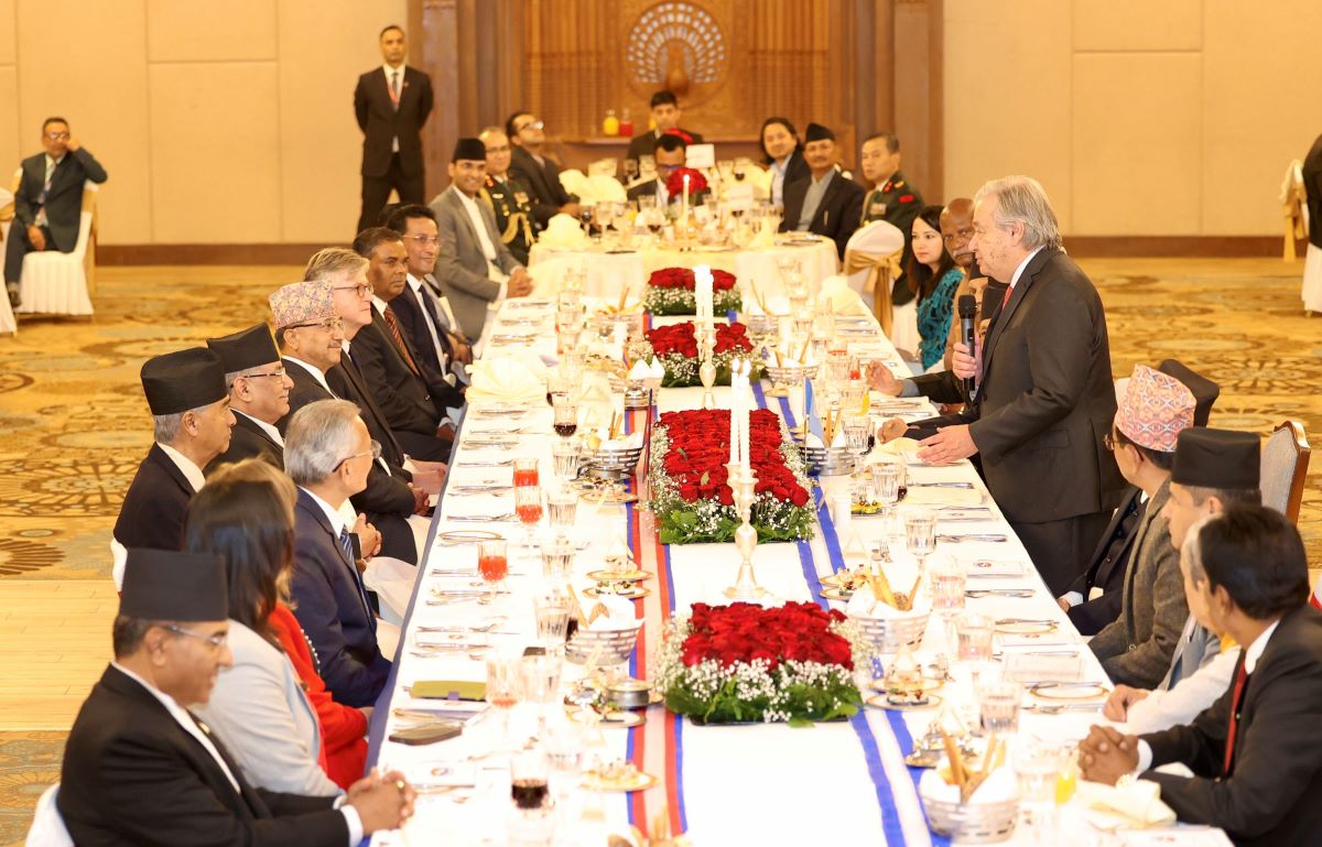 PM Prachanda hosts dinner reception in honour of visiting UN Secretary-General