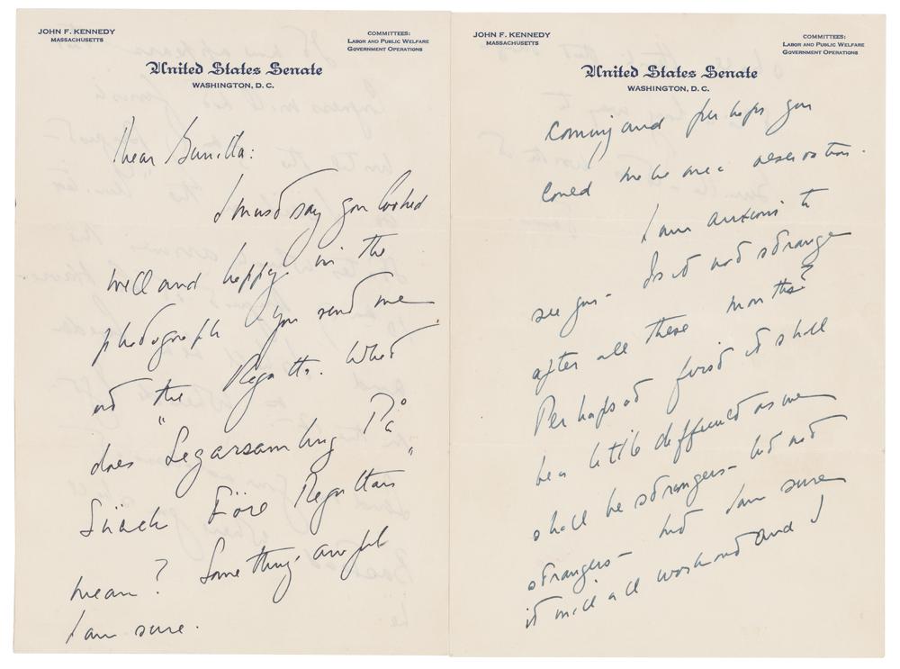 ‘Anxious to see you:’ JFK letters to Swedish lover auctioned