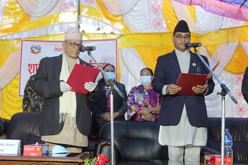 Lumbini Province chief minister, ministers sworn in