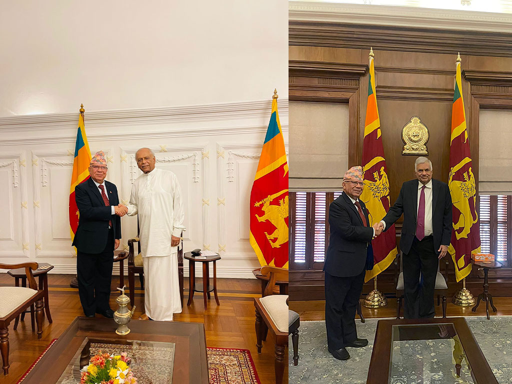 Leader Nepal calls on President and Prime Minister of Sri Lanka