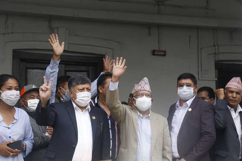 Two groups led by Madhav Nepal, Thakur at EC